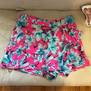 Nanette Lepore Women’s 8 Pink Blue Silk Shorts Mini Skirts